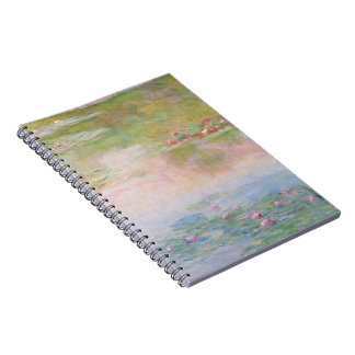 Pastel flower lily pad pond painting notebook