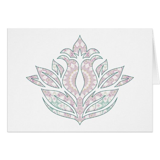 Pastel Flower Mandala Design Cards (Front Horizontal)