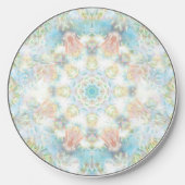 Pastel Flower Mandala Wireless Charger (Front)