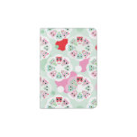 pastel flower owl background pattern passport holder