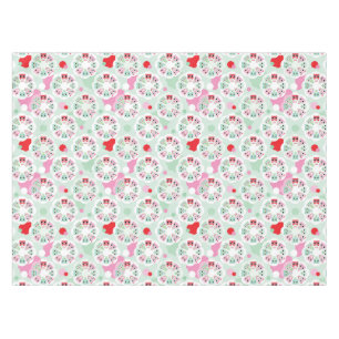 pastel flower owl background pattern tablecloth