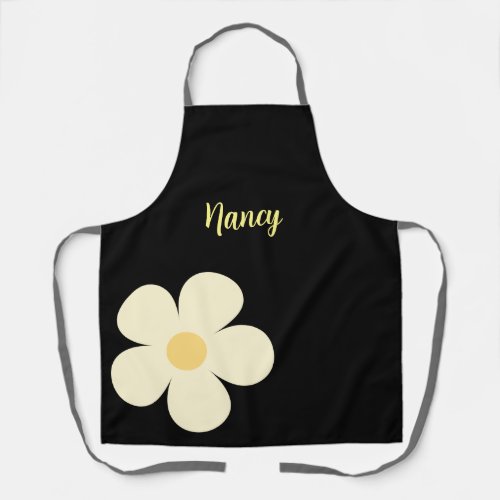 Pastel flower with custom text apron