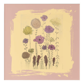 Pastel Flowers Acrylic Print