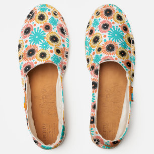 Pastel flowers all over pattern espadrilles