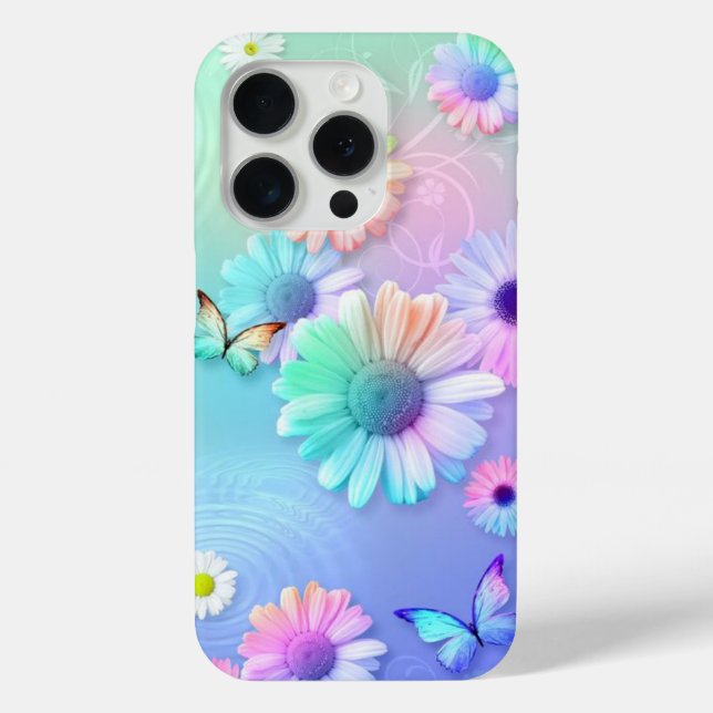 Pastel Flowers and butterflies Case-Mate iPhone Case (Back)