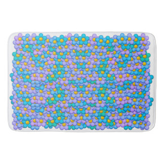 Pastel Flowers Bathroom Mat