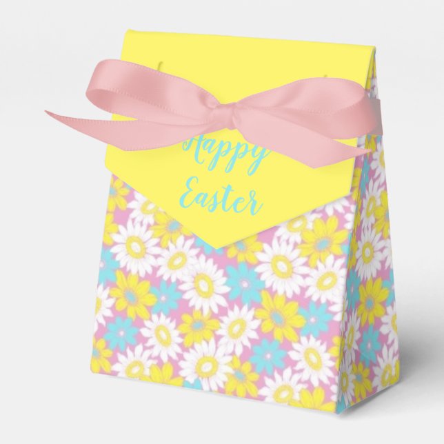 Pastel flowers favor boxes (Front Side)