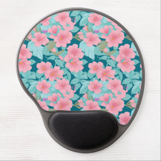 pastel flowers gel mouse pad