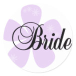 Pastel Flowers Lilac Bride Tshirts and Gifts Classic Round Sticker