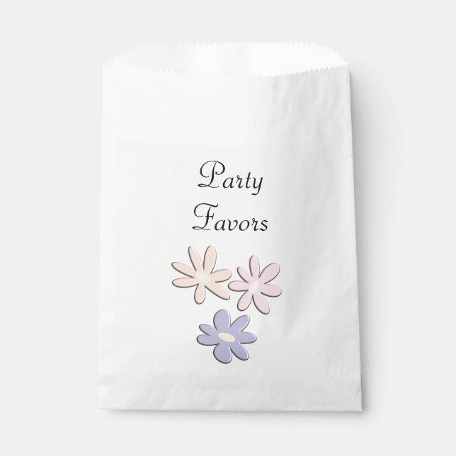 Pastel Flowers Party Favors Favor Bag (Front)