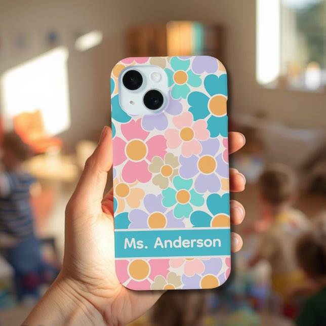 Pastel Flowers Personalized Case-Mate iPhone Case (Creator Uploaded)