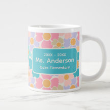 Pastel Flowers Personalized Teacher
