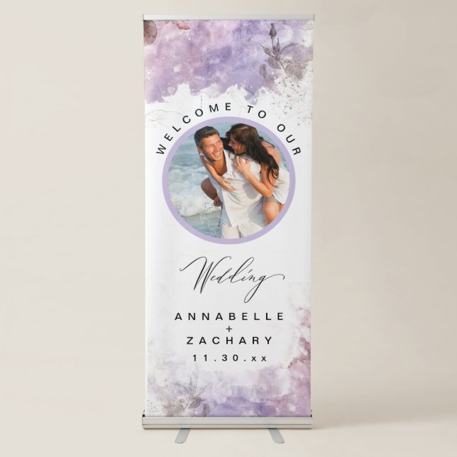 *~* Pastel FlowersClassic  Modern Romantic AR26 Re Retractable Banner (Front)