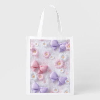 Pastel Fluffy Bows & Flowers Gift Bag