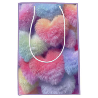 Pastel Fluffy Hearts Gift Bag