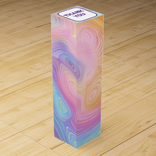Pastel Fluid Abstract Thank You Wine Box