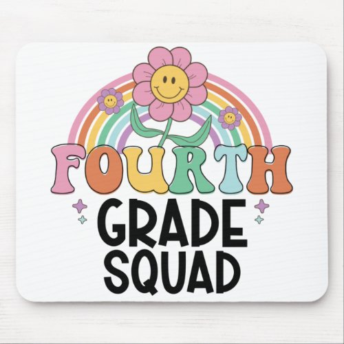 Pastel Fourth Grade Squad Mouse Pad