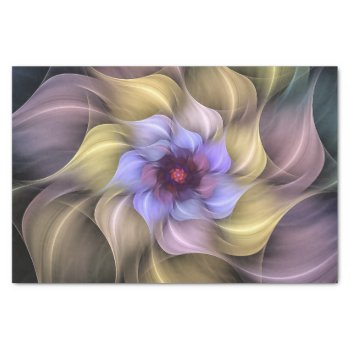 Pastel Fractal Flower Swirling Petals  Tissue Paper by minx267 at Zazzle