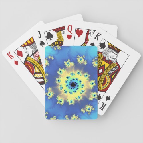Pastel Fractal Galaxies Multiplication Abstract Playing Cards