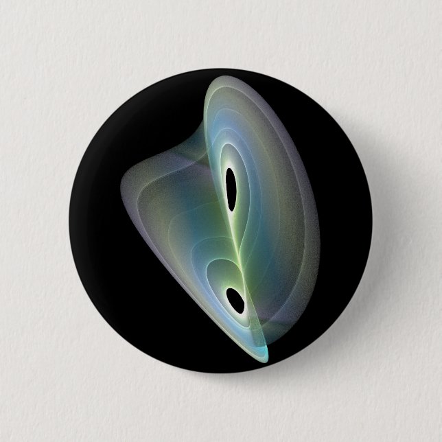 pastel  fractal pinback button (Front)