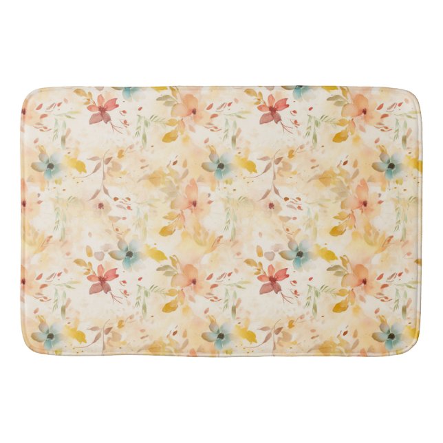 Pastel Free Spirit Floral Bath Mat (Front)