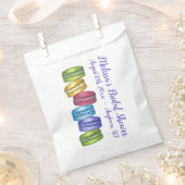 Pastel French Macaron Cookie Stack Bridal Shower Favor Bag (Clipped)