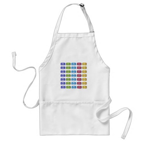 Pastel French Macaron Cookies Bakery Pastry Shop Adult Apron