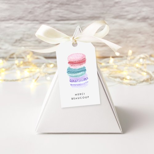 Pastel French Macarons Thank You Gift Tags