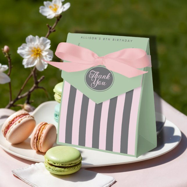 Pastel French Paris theme Girls Birthday Favor Box (Emily in Paris themed favor box)