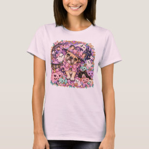 Pastel Frenchie Witch Cute Halloween T-Shirt