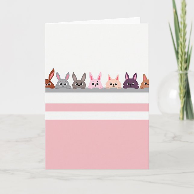 Pastel Friends Cute Critters Card (Front)