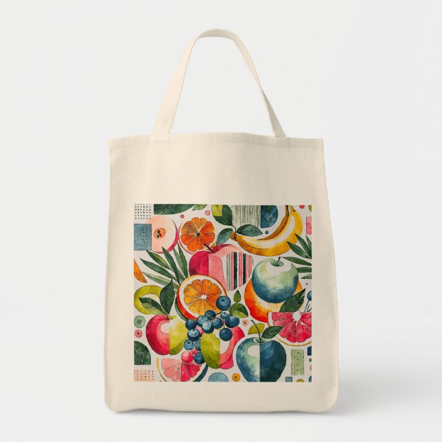 Pastel Fruit Symphony Tote Bag (Front)