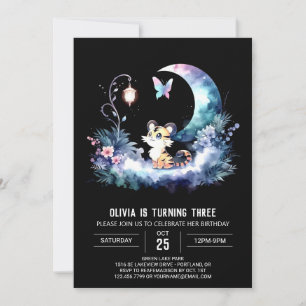 Pastel Fun Tiger Birthday Invitation
