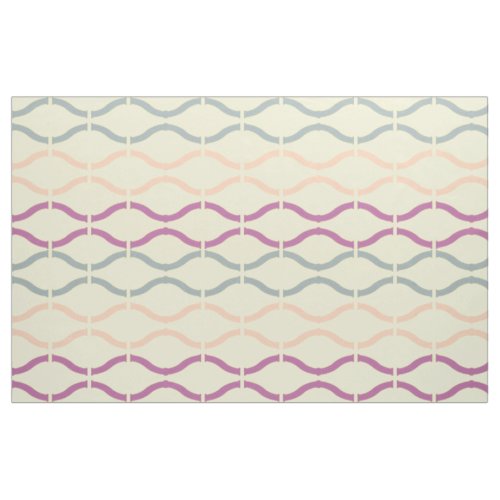 Pastel Funky Retro Geometric Pattern 3 Fabric