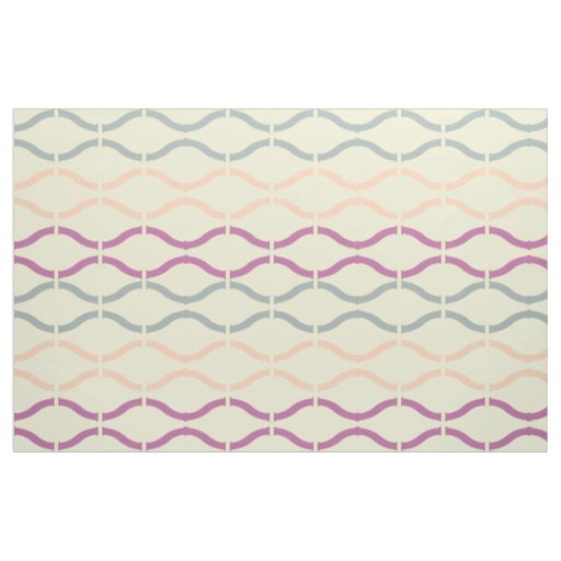 Pastel Funky Retro Geometric Pattern 3 Fabric