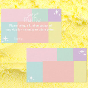 Pastel Gadget Raffle Bridal Shower Enclosure Card
