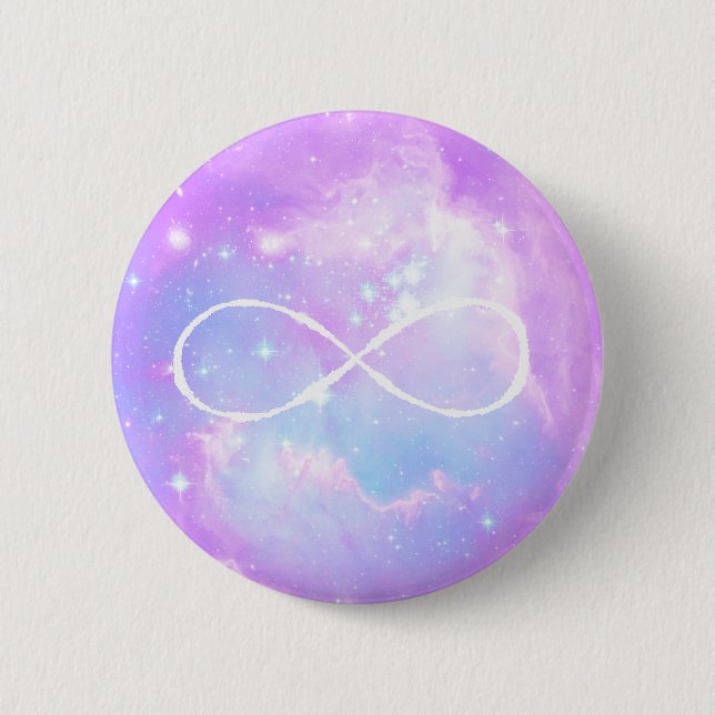 Pastel galaxy infinity loop button (Front)