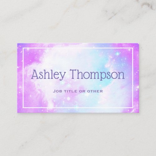 Pastel Galaxy Nebula Business Card