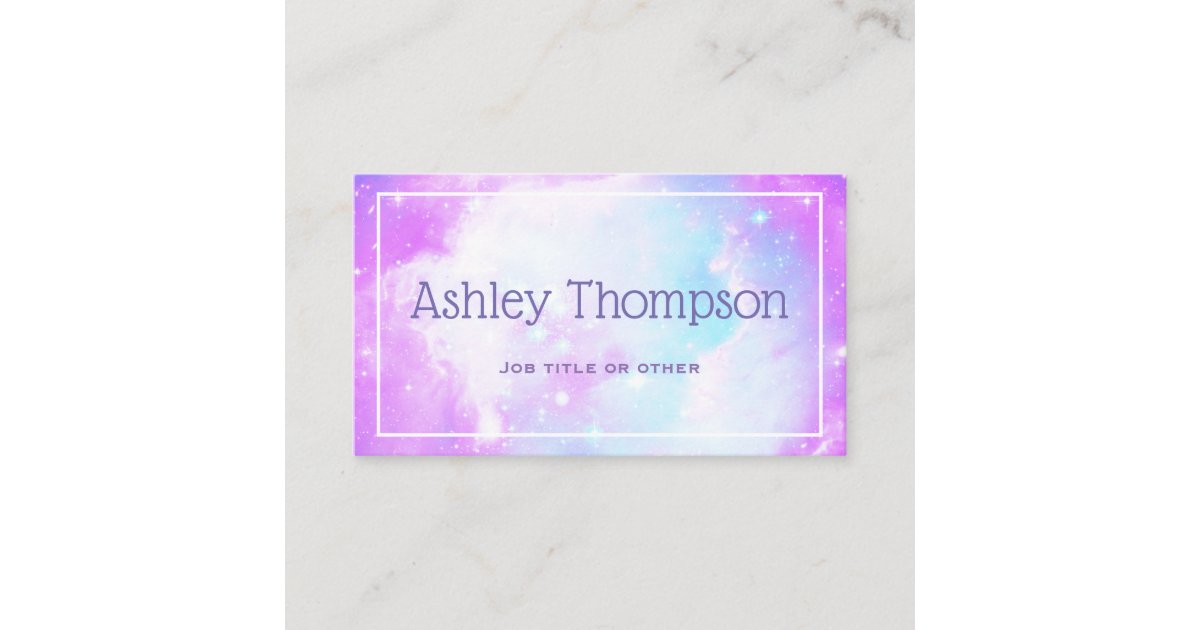 Pastel Galaxy Nebula Business Card Zazzle Com