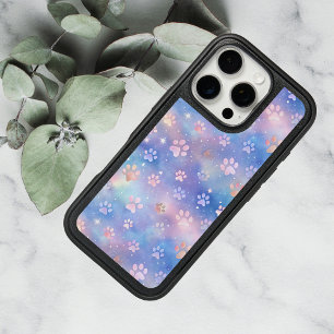 Pastel Galaxy Paw Prints – Cute Cosmic Pet Lover iPhone 16 Pro Case