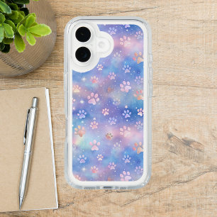 Pastel Galaxy Paw Prints – Cute Cosmic Pet Lover  iPhone 16 Case