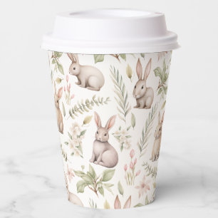 Pastel Garden Bunny Spring & Easter Paper cup