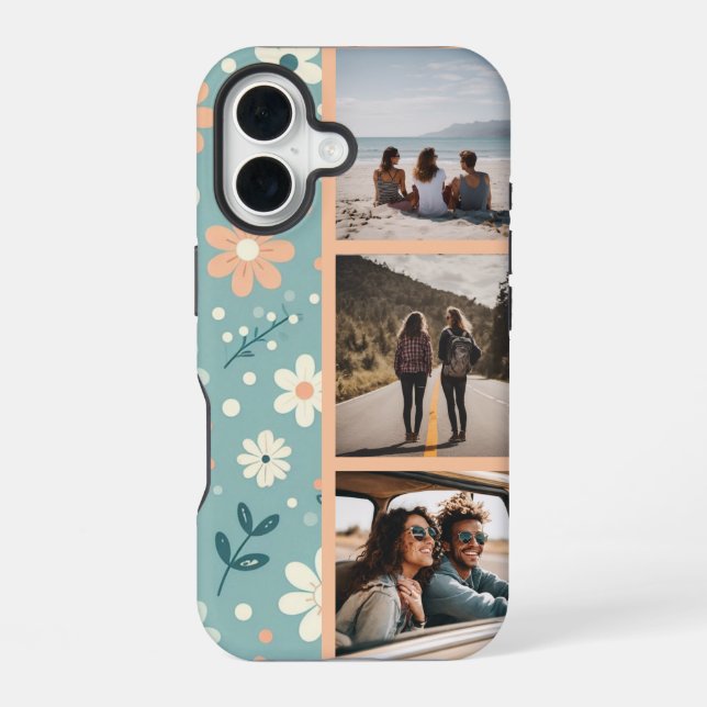 Pastel Garden Delight Photo Collage iPhone Case (Back)
