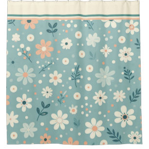 Pastel Garden Delight Shower Curtain