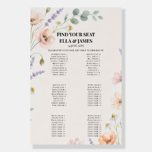 Pastel Garden Seating Chart Sign