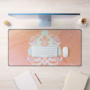 Pastel Garden Whispers – Joyful Floral Desk Mat