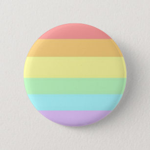 Pastel Gay LGBT Pride Month Flag Button