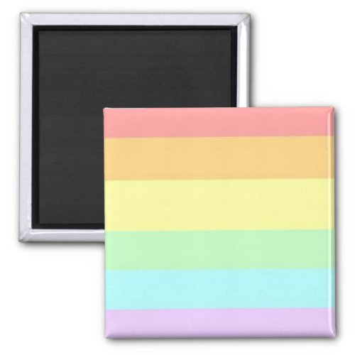 Pastel Gay LGBT Pride Month Flag   Magnet