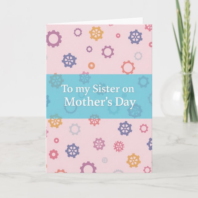 Pastel Gears Mothers Day Card (Front)