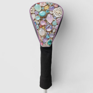 Pastel Gems And Jewels In Pinks & Purples Golf Head Cover